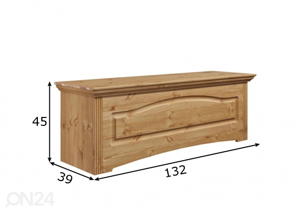 Сундук / ящик для белья Konrad 132 cm размеры
