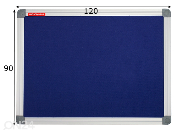Текстильная доска memoboards classic (алюмин.рама, синий) 120x90 cm размеры