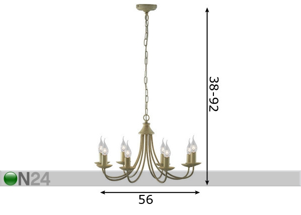 Традиционный подвесной светильник Tuscany размеры