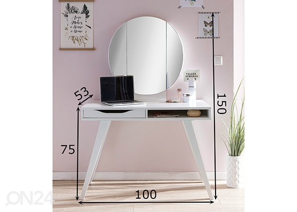 Туалетный столик с зеркалом Dressertable размеры