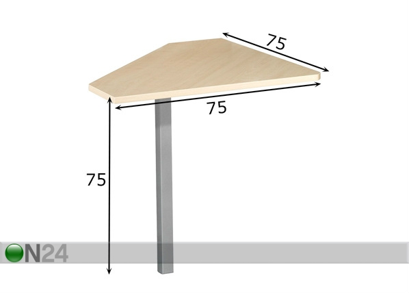 Угловое соединение для рабочего стола Soft Plus размеры