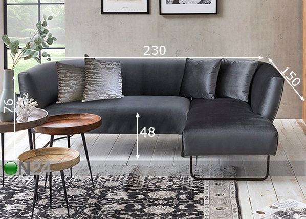 Угловой диван Sofa размеры