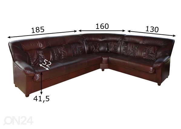 Угловой диван Spencer размеры