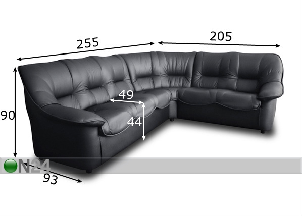 Угловой диван-кровать Boston размеры