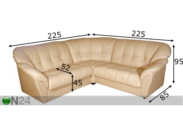 Угловой диван-кровать California 2VN2 размеры