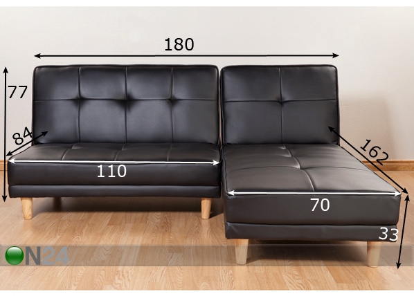 Угловой диван-кровать Herbert размеры