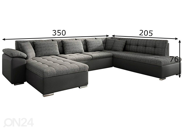 Угловой диван-кровать Melbourne размеры