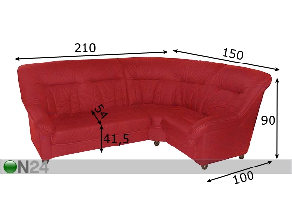 Угловой диван-кровать Spencer размеры