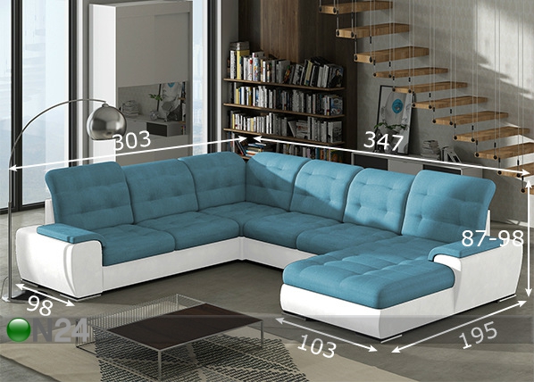 Угловой диван-кровать с ящиком Combi-2 размеры