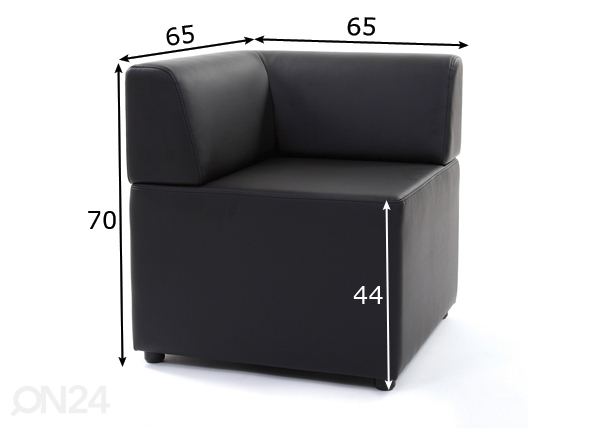 Угловой пуф / кресло Optima размеры