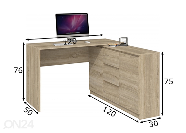 Угловой рабочий стол размеры