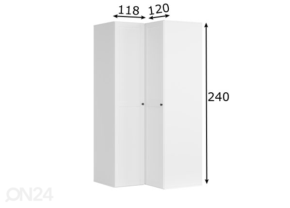 Угловой шкаф 116 cm размеры