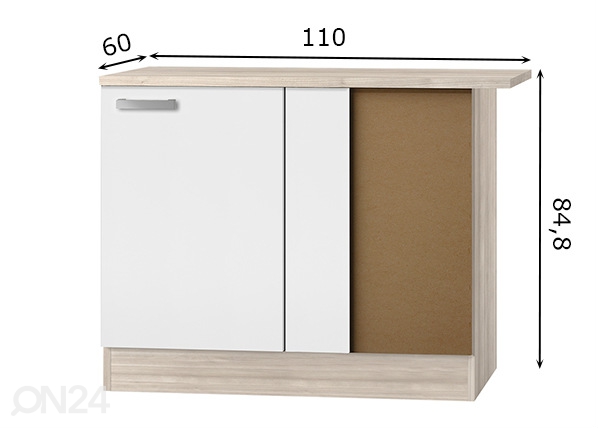 Угловой шкаф Genf размеры