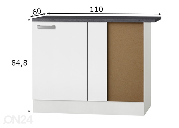 Угловой шкаф Oslo размеры