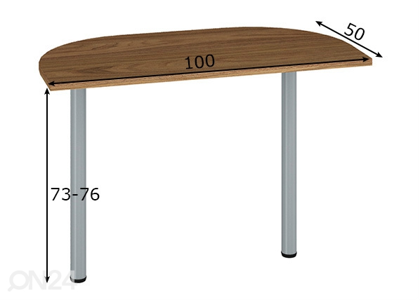 Удлинение для рабочего стола 100 cm размеры