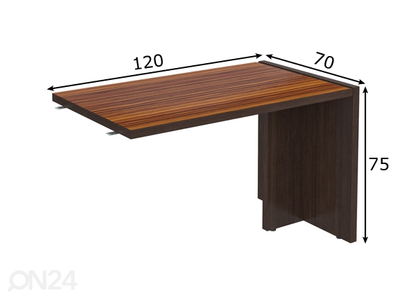 Удлинение для рабочего стола Morris размеры