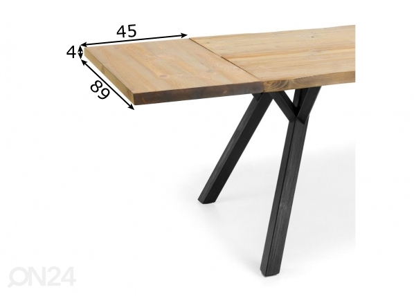Удлиняющая панель для стола Lana размеры