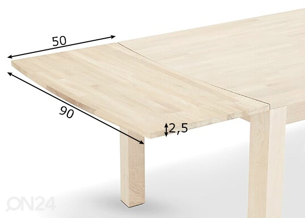 Удлиняющая панель для стола Paris 90x50 cm размеры
