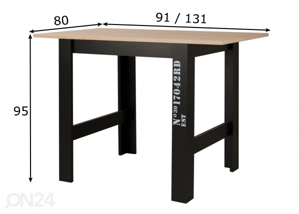 Удлиняющийся барный стол Exit размеры