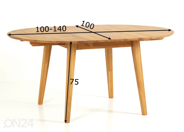 Удлиняющийся обеденный стол 100/140x100 cm размеры