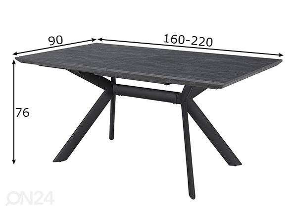 Удлиняющийся обеденный стол Eddy размеры