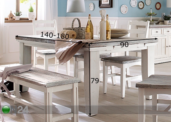 Удлиняющийся обеденный стол Opus 90x140-180 cm размеры