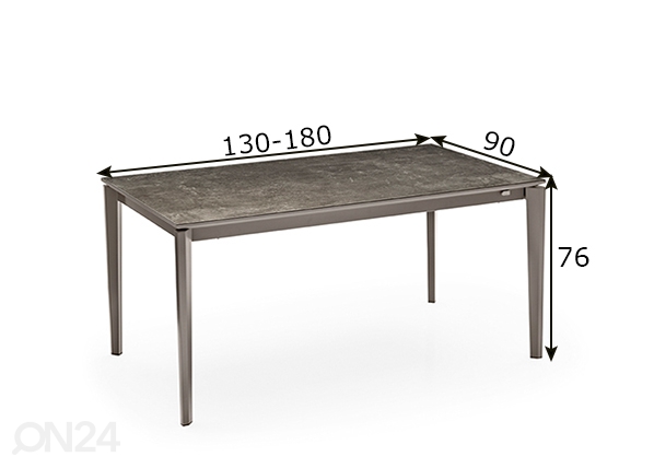 Удлиняющийся обеденный стол Pentagon размеры