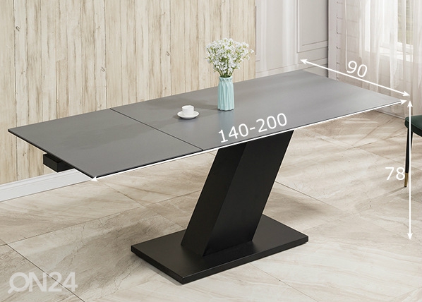 Удлиняющийся обеденный стол Tische 140-200x90 cm размеры