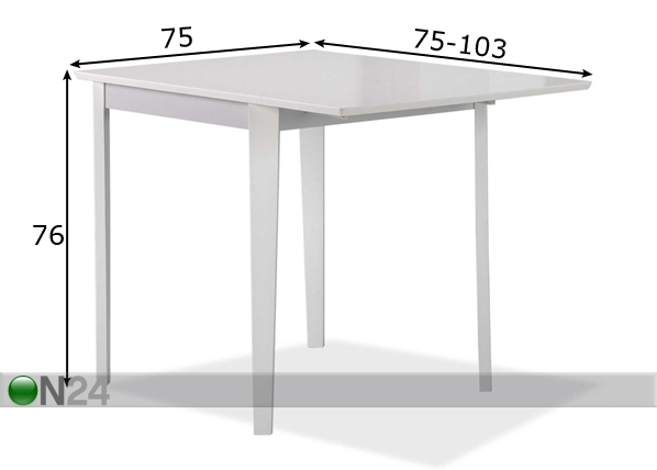 Удлиняющийся стол Take Away 75x75-103 cm размеры