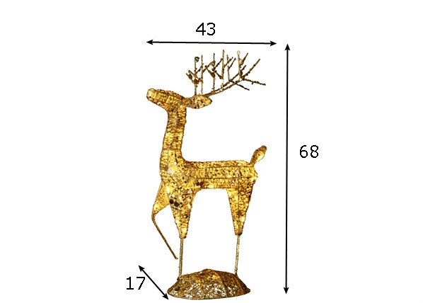 Уличная рождественская декорация Reindeer 34cm размеры
