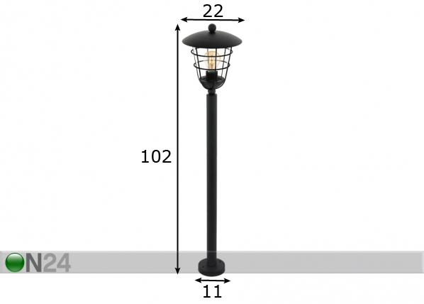 Уличный светильник Pulfero размеры