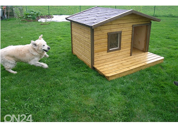 Утепленная собачья будка с терассой Rocco