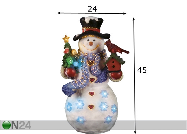 Фигура Снеговик 45cm размеры