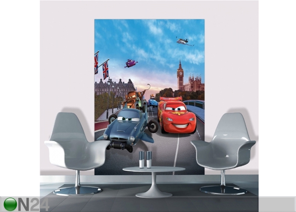 Флизелиновые фотообои Disney Cars in London 180x202 cm