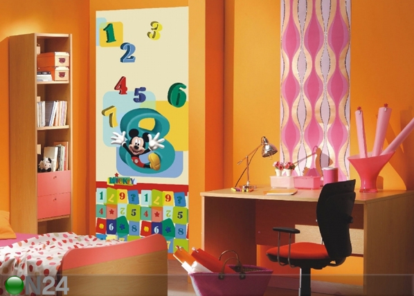 Флизелиновые фотообои Disney Mickey and numbers 90x202 см