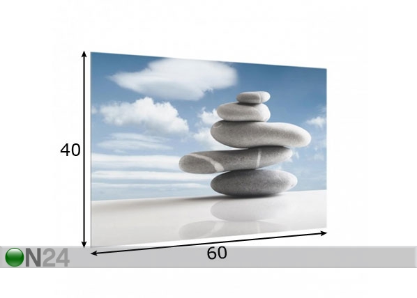 Фотостекло для кухонного фартука In Balance 40x60 cm размеры