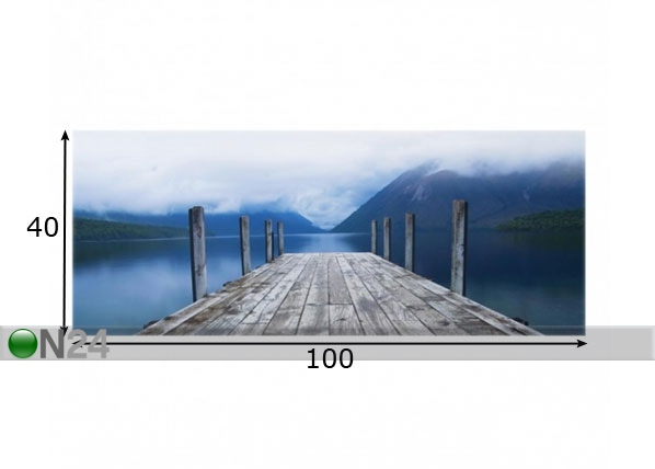 Фотостекло для кухонного фартука Nelson Lakes National Park New Zealand 40x100 cm размеры