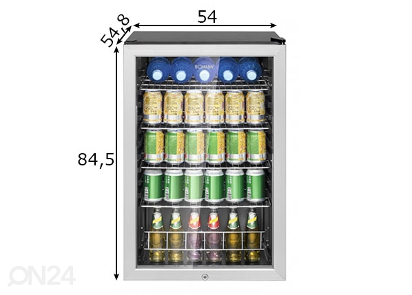 Холодильник Bomann со стеклянной дверцей размеры