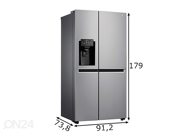 Холодильник Side by side LG размеры