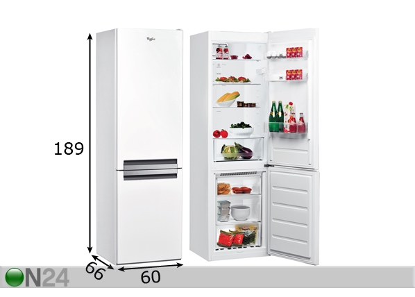 Холодильник Whirlpool BSNF8121W размеры
