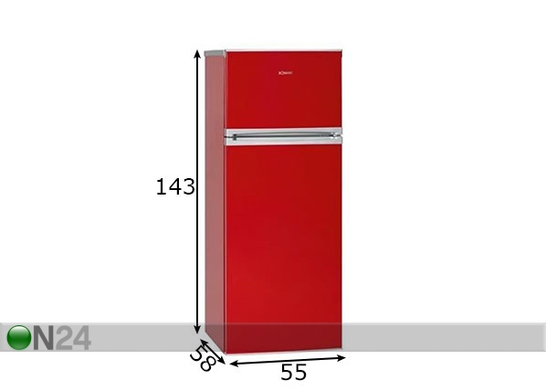 Холодильник в ретро-стиле Boman размеры
