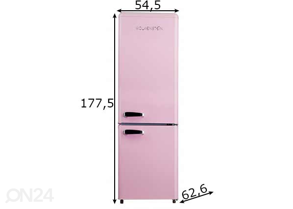 Холодильник в ретро-стиле Wolkenstein размеры