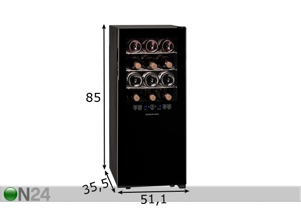Холодильник для вина Dunavox DX24.68DSC размеры