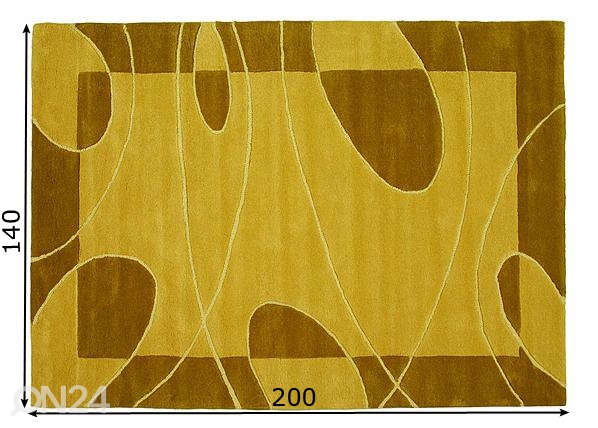 Шерстянной ковёр Ellips 140x200 см размеры