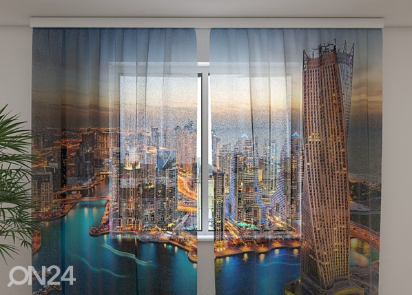 Шифоновая фотоштора Skyscrapers of Dubai 240x220 см