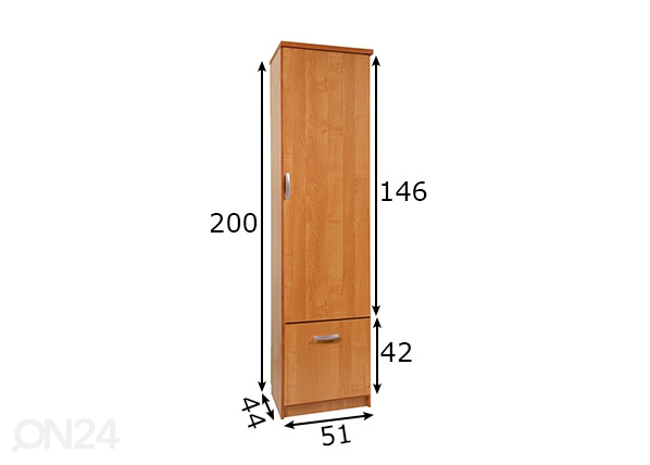 Шкаф в прихожую / шкаф платяной 52 cm размеры