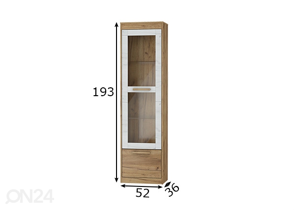 Шкаф-витрина размеры