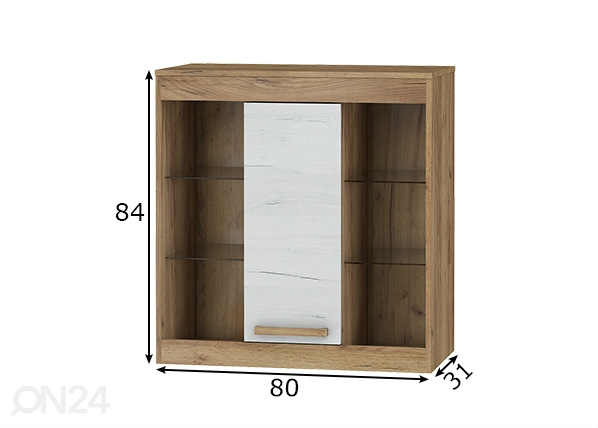 Шкаф-витрина 80 cm размеры