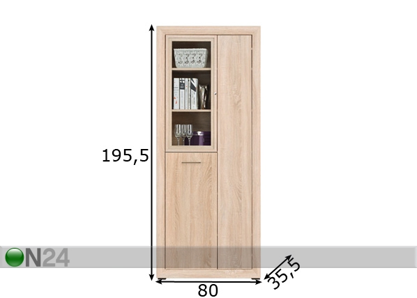 Шкаф-витрина Balance размеры