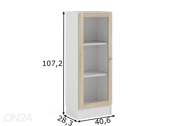 Шкаф-витрина Basic размеры